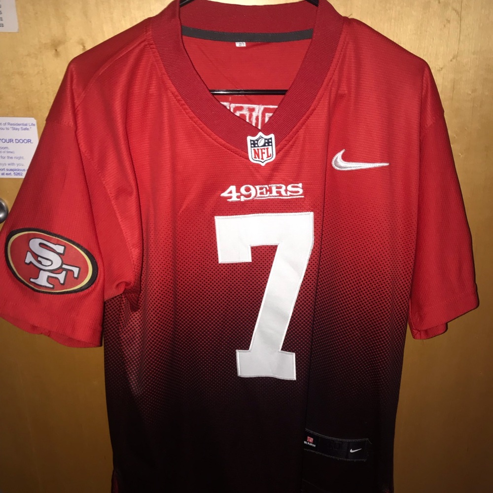 Red/Black Fade Kaepernick Jersey